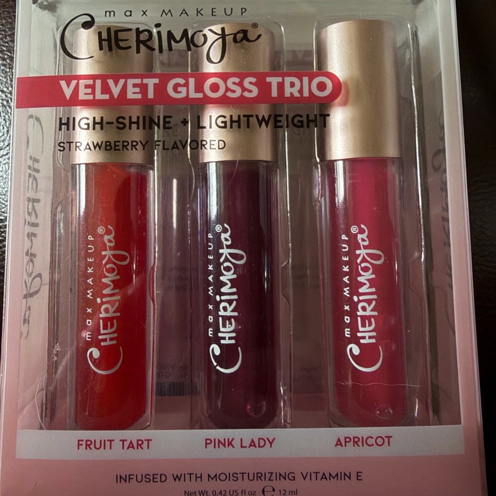 Velvet Gloss Trio - Red, Pink, Apricot